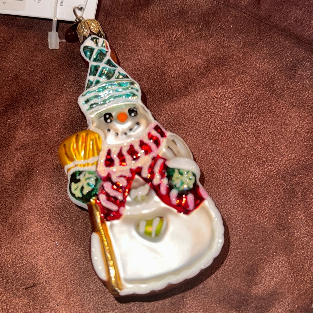 🐈‍⬛ Christopher Radko ornament “Cookie Cut Frosty”little gem